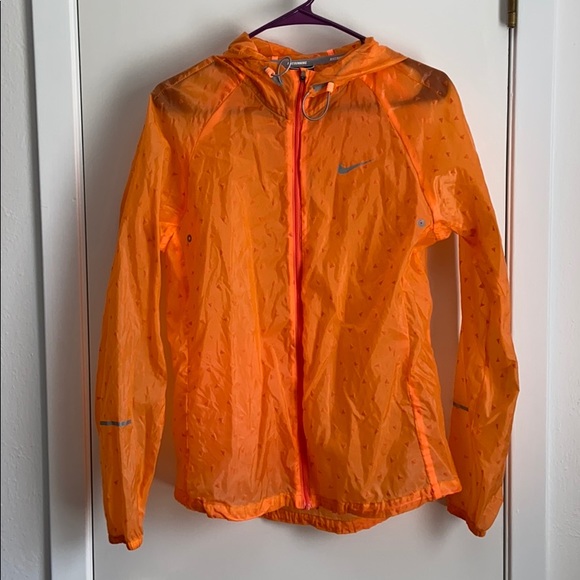 nike running jacket orange